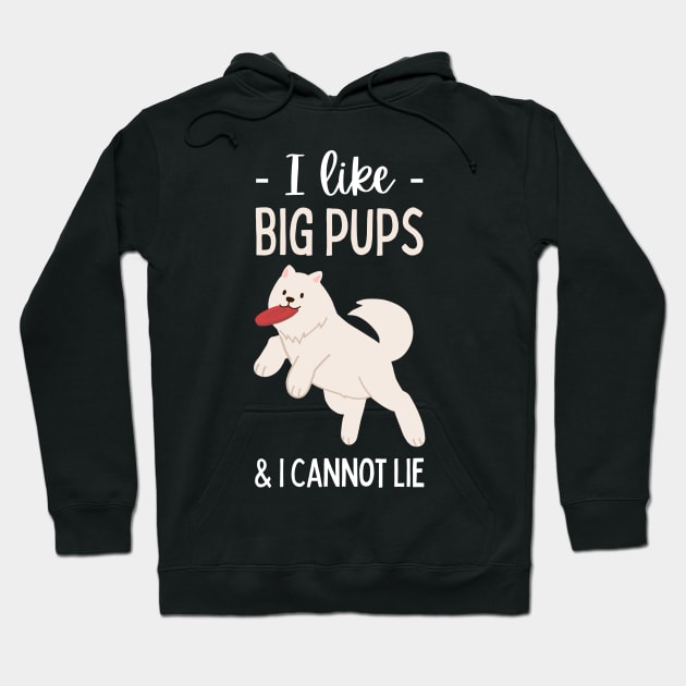 Funny pun, dog puns, dog lovers, quote, I Like Big Pups and I Cannot Lie Funny Hoodie by RenataCacaoPhotography